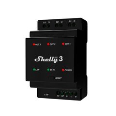 Реле Shelly Pro 3 цена и информация | Системы безопасности, контроллеры | kaup24.ee