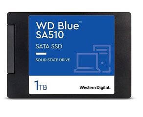 SSD|WESTERN DIGITAL|Blue SA510|1TB|SATA 3.0|Kirjutuskiirus 510 MBait/s|Lugemiskiirus 560 MBait/s|2,5"|TBW 400 TB|MTBF 1750000 tundi|WDS100T3B0A hind ja info | Sisemised kõvakettad (HDD, SSD, Hybrid) | kaup24.ee