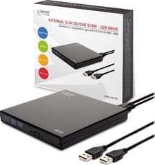 Savio Slim USB внешний дисковод CD /DVD-R / RW цена и информация | Оптические устройства | kaup24.ee