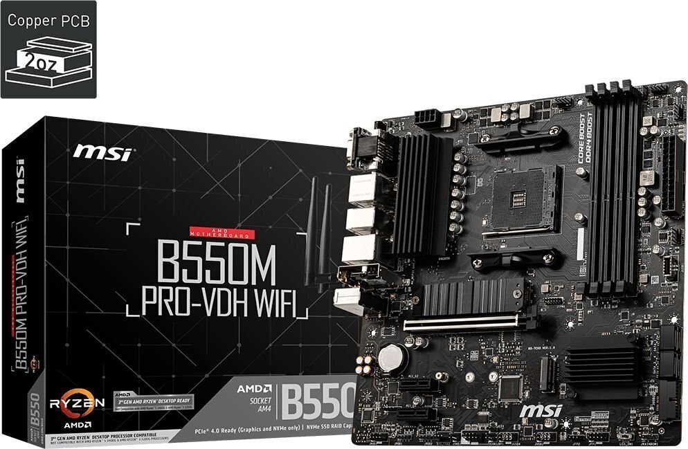 MSI B550M Pro-VDH Wifi цена и информация | Emaplaadid | kaup24.ee