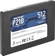 Patriot P210S512G25 цена и информация | Внутренние жёсткие диски (HDD, SSD, Hybrid) | kaup24.ee