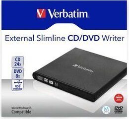 Внешний рекордер Verbatim External Slimline цена и информация | Оптические устройства | kaup24.ee