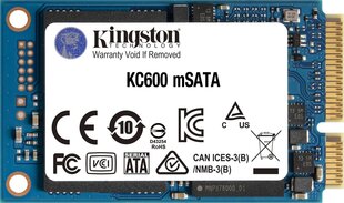 Kingston SKC600MS/1024G цена и информация | Внутренние жёсткие диски (HDD, SSD, Hybrid) | kaup24.ee