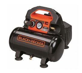 БЕЗМАСЛЯНЫЙ КОМПРЕССОР BLACK+DECKER 6L 0.5HP 8BAR 55 л/мин цена и информация | Компрессоры | kaup24.ee