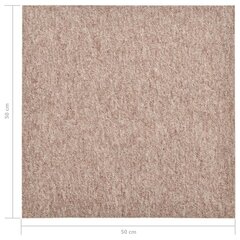 põranda plaatvaibad 20 tk, 5 m², 50 x 50 cm, beež цена и информация | Ковры | kaup24.ee