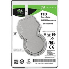 Seagate — BarraCuda, 1 ТБ, 2,5'' 128 МБ ST1000LM048 цена и информация | Внутренние жёсткие диски (HDD, SSD, Hybrid) | kaup24.ee