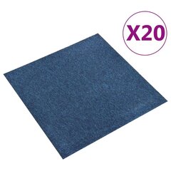 põranda plaatvaibad 20 tk, 5 m², 50 x 50 cm, tumesinine hind ja info | Vaibad | kaup24.ee