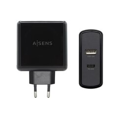 Автомобильное зарядное устройство с USB-портами Aisens PD 3.0 USB-C 57 W Чёрный цена и информация | Зарядные устройства для телефонов | kaup24.ee