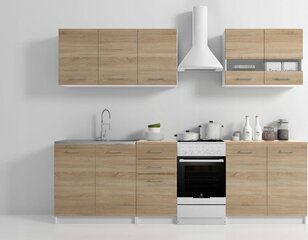 Комплект кухонных шкафов NORE Set 200, белый/дубовый цвет цена и информация | Кухонные гарнитуры | kaup24.ee