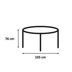 Söögilaud Roxby D105xH76cm, tamm hind ja info | Köögi- ja söögilauad | kaup24.ee