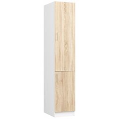 Высокий кухонный шкафчик NORE Lima S40/205, белый/дубовый цена и информация | Кухонные шкафчики | kaup24.ee