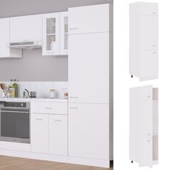 külmikukapp, valge, 60 x 57 x 207 cm, puitlaastplaat цена и информация | Кухонные шкафчики | kaup24.ee