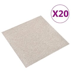 põranda plaatvaibad 20 tk, 5 m², 50 x 50 cm, helebeež цена и информация | Ковры | kaup24.ee