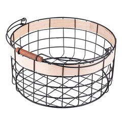 СУМКА МЕТАЛЛИЧЕСКАЯ С РУЧКОЙ ЧЕРНАЯ 29X29X14 СМ ЧЕРНАЯ цена и информация | Столовые и кухонные приборы | kaup24.ee