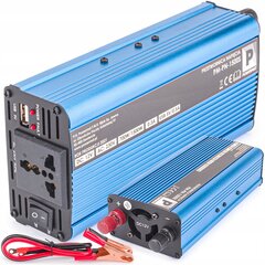 Inverter, voolumuundur Powermat PM-PN-1500S, 12V 700W/1500W hind ja info | Muundurid, inverterid | kaup24.ee