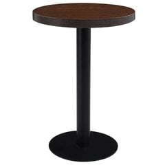 bistroolaud, tumepruun, 60 cm, MDF hind ja info | Köögi- ja söögilauad | kaup24.ee