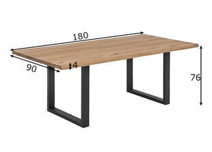 Oбеденный стол Tische 90x180 см, дуб цена и информация | Кухонные и обеденные столы | kaup24.ee