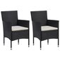 3071742 5 Piece Garden Dining Set Black (310619+310610) hind ja info | Aiamööbli komplektid | kaup24.ee