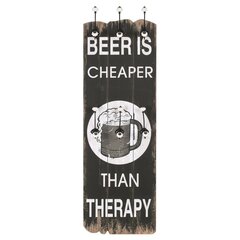 riidenagi kuue konksuga, 120 x 40 cm, "BEER CHEAPER" цена и информация | Вешалки для одежды | kaup24.ee