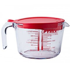 Pyrex мерный сосуд с крышкой,1 л цена и информация | Столовые и кухонные приборы | kaup24.ee