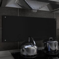 köögi pritsmekaitse, must, 100 x 40 cm, karastatud klaas цена и информация | Комплектующие для кухонной мебели | kaup24.ee