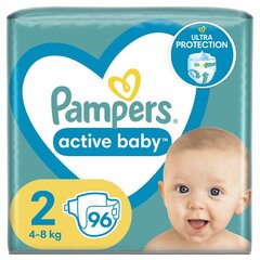 Подгузники Pampers Active Baby GP, размер 2, 4-8 кг, 96 шт. цена и информация | Подгузники | kaup24.ee