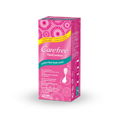 Pesukaitsmed CAREFREE FlexiComfort Fresh, 40 tk. hind ja info | Tampoonid, hügieenisidemed, menstruaalanumad | kaup24.ee