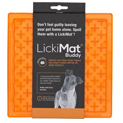 "LickiMat Buddy Cross" мягкий оранжевый цена и информация | Миски, ящики для корма | kaup24.ee