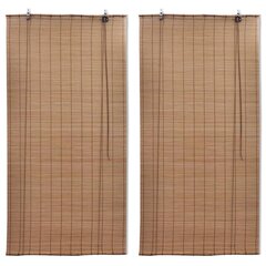 bambusrulood 2 tk pruun 120 x 220 cm, pruun hind ja info | Rulood | kaup24.ee