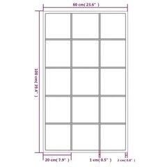 seinapeeglid 3 tk, must, 100 x 60 cm, metall цена и информация | Зеркала | kaup24.ee