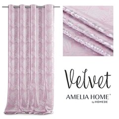 AmeliaHome kardin Velvet Silver Leaves hind ja info | Kardinad | kaup24.ee