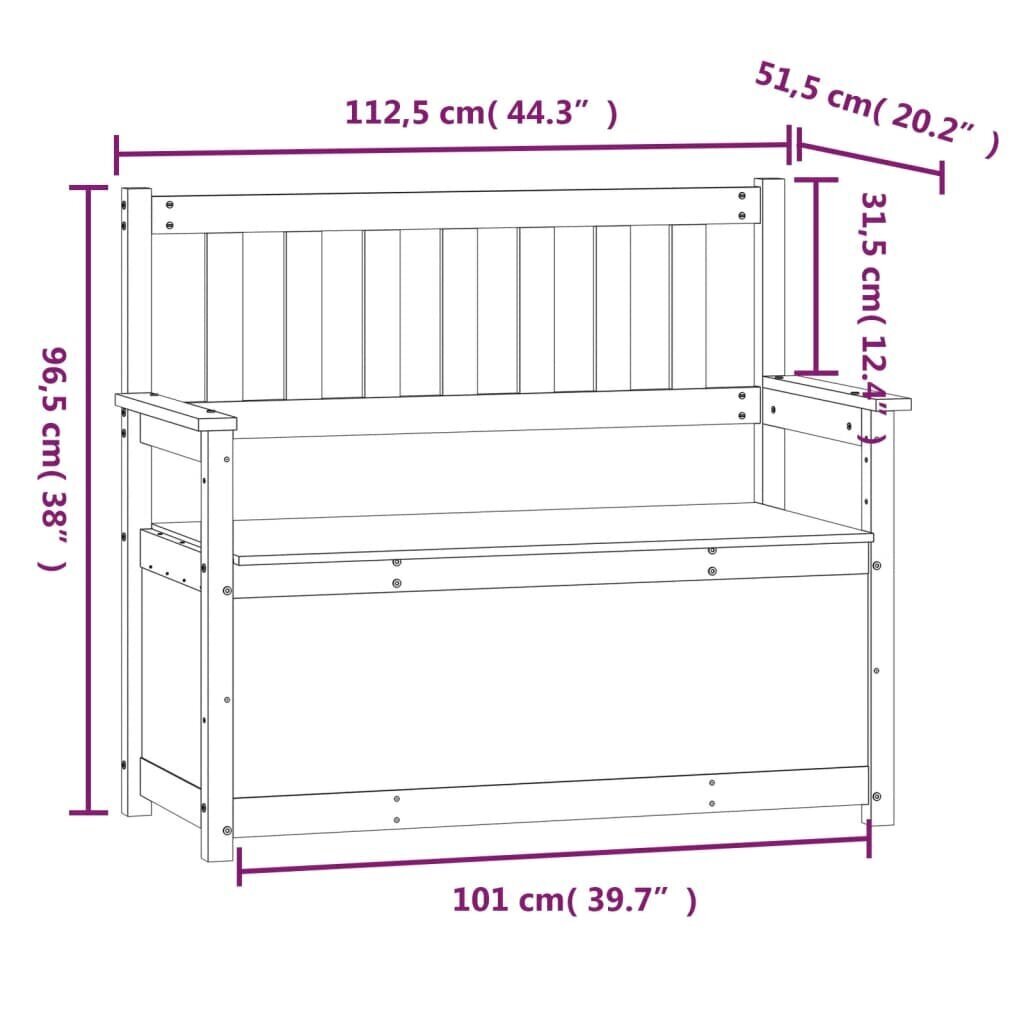 pink, valge, 112,5 x 51,5 x 96,5 cm, männipuit hind ja info | Jalatsikapid, jalatsiriiulid | kaup24.ee