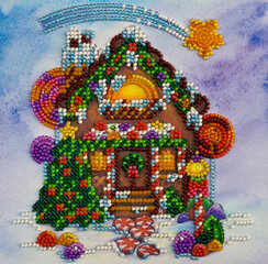 Mini Bead tikandikomplekt Piparkoogimaja 15x15 cm AAM-174 hind ja info | Tikkimistarvikud | kaup24.ee