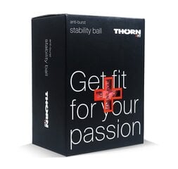 Гимнастический мяч Thorn +Fit Stability Anti Burst 65 см, черный цена и информация | Гимнастические мячи | kaup24.ee