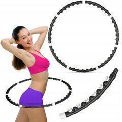 Võimlemisrõngas Hula Hoop Gymtek G-66396, 100 cm, must цена и информация | Гимнастические обручи | kaup24.ee