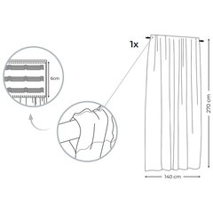 AmeliaHome штора Delva цена и информация | Шторы, занавески | kaup24.ee