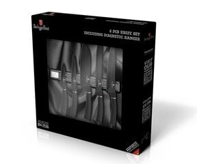 Набор из 5 ножей с магнитной полосой BERLINGER HAUS BH-2535 BLACK ROSE цена и информация | Ножи и аксессуары для них | kaup24.ee