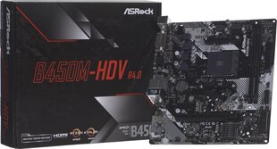 ASRock B450M-HDV R4.0 hind ja info | Emaplaadid | kaup24.ee
