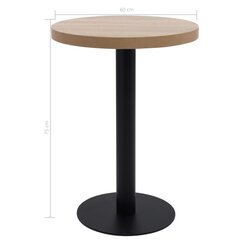 bistroolaud, helepruun, 60 cm, MDF цена и информация | Кухонные и обеденные столы | kaup24.ee