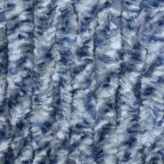 putukakardin sinine, valge ja hõbedane 56 x 185 cm šenill hind ja info | Sääsevõrgud, putukavõrgud | kaup24.ee
