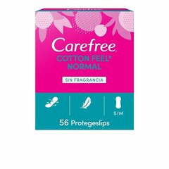 Hingavad pesukaitsmed Carefree Cotton Feel (56 uds) hind ja info | Tampoonid, hügieenisidemed, menstruaalanumad | kaup24.ee