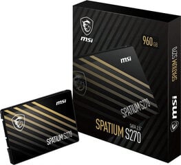 MSI Spatium M260 S78-440P130-P83. цена и информация | Внутренние жёсткие диски (HDD, SSD, Hybrid) | kaup24.ee