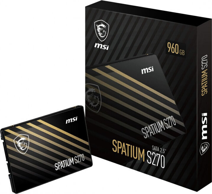 MSI Hard Drive MSI SPATIUM M260 960 GB SSD цена и информация | Sisemised kõvakettad (HDD, SSD, Hybrid) | kaup24.ee