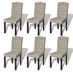 Набор обеденных стульев в античном стиле, бежевый 6 шт. цена и информация | Стулья для кухни и столовой | kaup24.ee