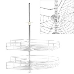 2 riiuliga köögi traatkorv hõbedane 270 kraadi 71 x 71 x 80 cm цена и информация | Столовые и кухонные приборы | kaup24.ee