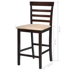 Коричневый комплект деревянной барной мебели (1 стол, 4 стула) цена и информация | Комплекты мебели для столовой | kaup24.ee