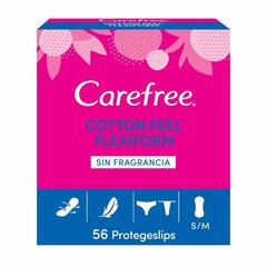 Гибкие прокладки Carefree Cotton Feel Flexiform Размер S/M (56 uds) цена и информация | Тампоны, гигиенические прокладки для критических дней, ежедневные прокладки | kaup24.ee