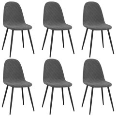 Обеденные стулья, 6шт, темно-серый цвет цена и информация | Стулья для кухни и столовой | kaup24.ee