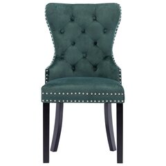 Обеденные стулья, 2шт, темно-зеленые цена и информация | Стулья для кухни и столовой | kaup24.ee