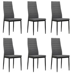 Обеденные стулья, 6шт, светло-серый цвет цена и информация | Стулья для кухни и столовой | kaup24.ee